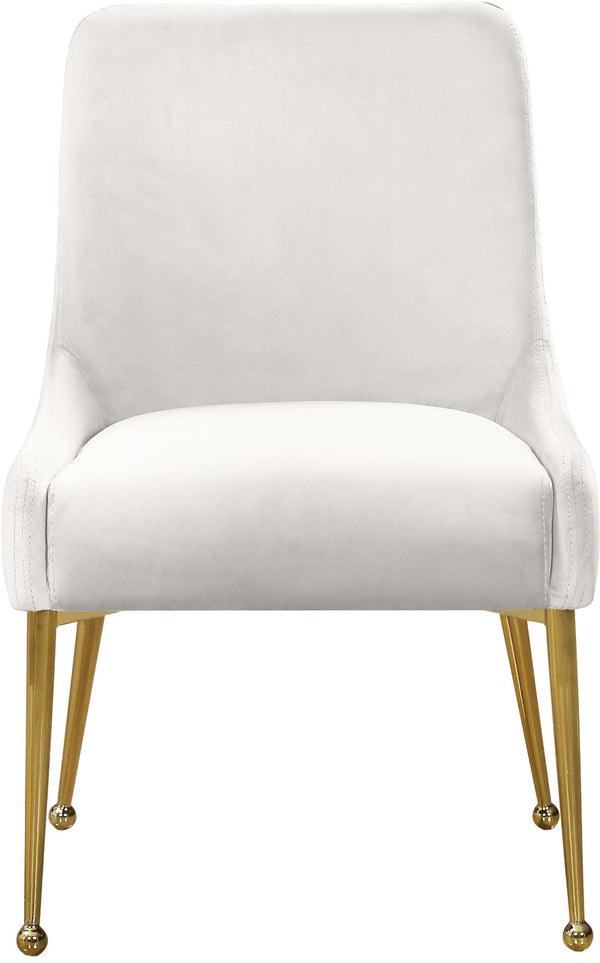 Owen Velvet / Engineered Wood / Foam Contemporary Cream Velvet Dining Chair - 24" W x 21" D x 34.5" H