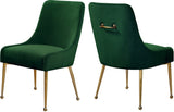 Owen Velvet / Engineered Wood / Foam Contemporary Green Velvet Dining Chair - 24" W x 21" D x 34.5" H