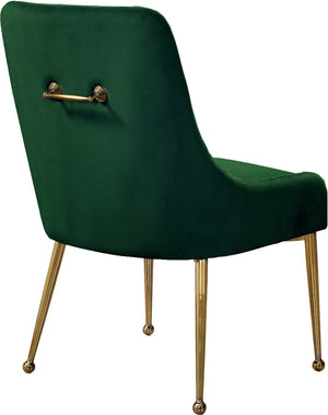 Owen Velvet / Engineered Wood / Foam Contemporary Green Velvet Dining Chair - 24" W x 21" D x 34.5" H