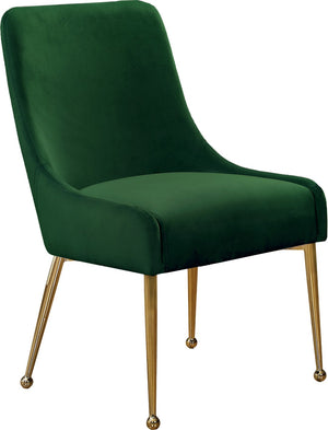 Owen Velvet / Engineered Wood / Foam Contemporary Green Velvet Dining Chair - 24" W x 21" D x 34.5" H