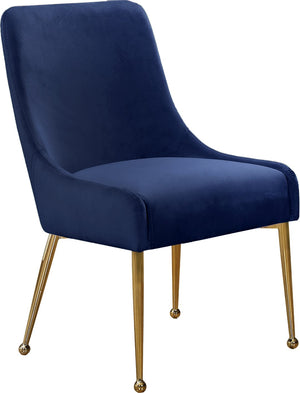 Owen Velvet / Engineered Wood / Foam Contemporary Navy Velvet Dining Chair - 24" W x 21" D x 34.5" H