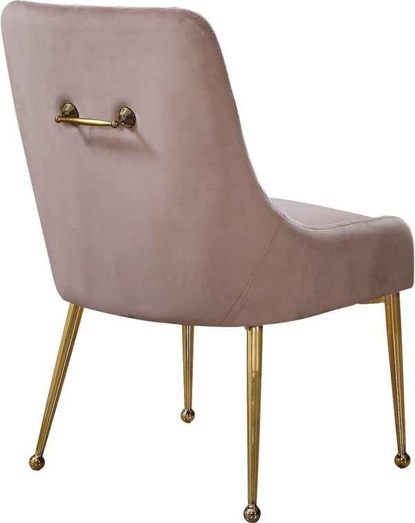 Owen Velvet / Engineered Wood / Foam Contemporary Pink Velvet Dining Chair - 24" W x 21" D x 34.5" H