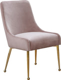 Owen Velvet / Engineered Wood / Foam Contemporary Pink Velvet Dining Chair - 24" W x 21" D x 34.5" H