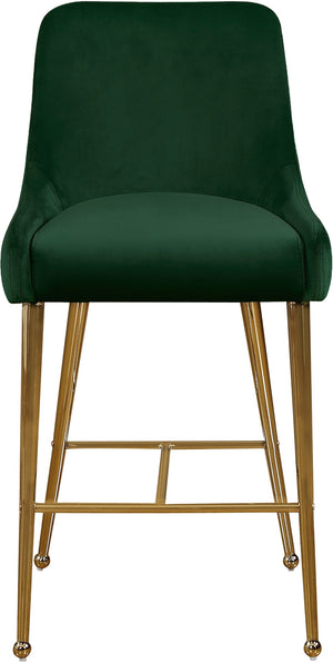 Owen Velvet / Engineered Wood / Foam Contemporary Green Velvet Stool - 23" W x 21" D x 40" H