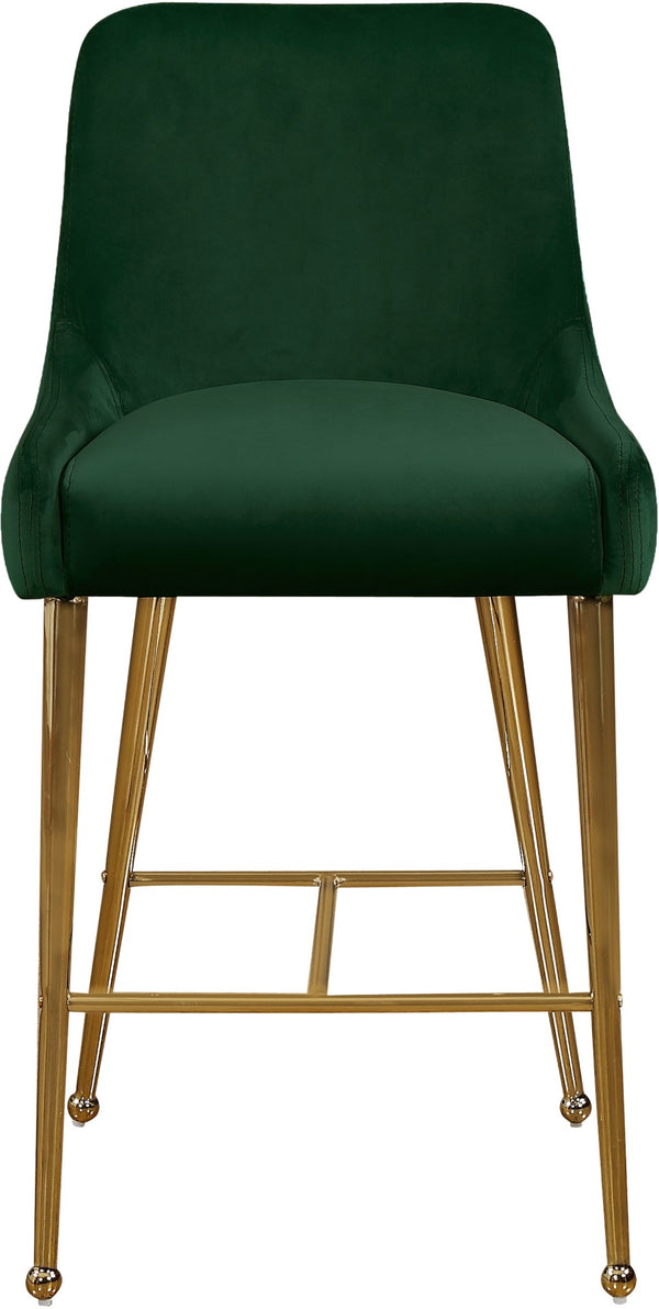 Owen Velvet / Engineered Wood / Foam Contemporary Green Velvet Stool - 23" W x 21" D x 40" H