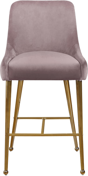 Owen Velvet / Engineered Wood / Foam Contemporary Pink Velvet Stool - 23" W x 21" D x 40" H