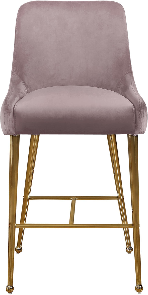 Owen Velvet / Engineered Wood / Foam Contemporary Pink Velvet Stool - 23" W x 21" D x 40" H