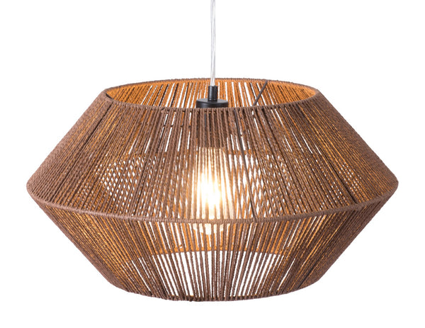 Zuo Modern Kendrick Steel, Paper Transitional Commercial Grade Ceiling Lamp Brown Steel, Paper