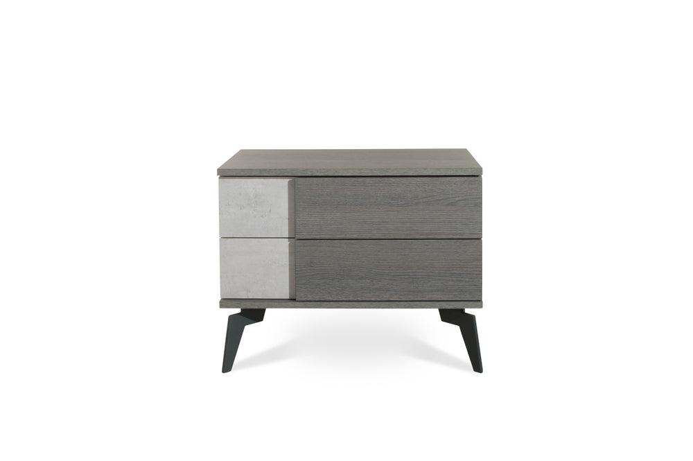 VIG Furniture Nova Domus Palermo Italian Modern Faux Concrete & Grey Nightstand VGACPALERMO-NS
