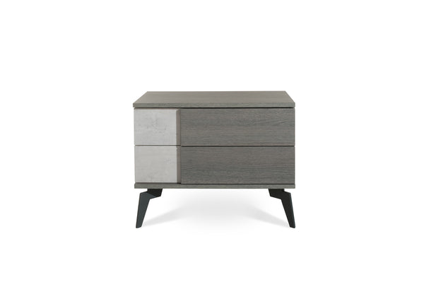VIG Furniture Nova Domus Palermo Italian Modern Faux Concrete & Grey Nightstand VGACPALERMO-NS