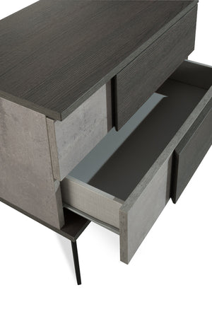 VIG Furniture Nova Domus Palermo Italian Modern Faux Concrete & Grey Nightstand VGACPALERMO-NS