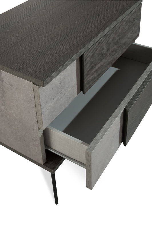 VIG Furniture Nova Domus Palermo Italian Modern Faux Concrete & Grey Nightstand VGACPALERMO-NS