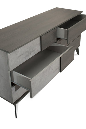VIG Furniture Queen Nova Domus Palermo Italian Modern Faux Concrete & Grey Bedroom Set VGACPALERMO-SET-Q