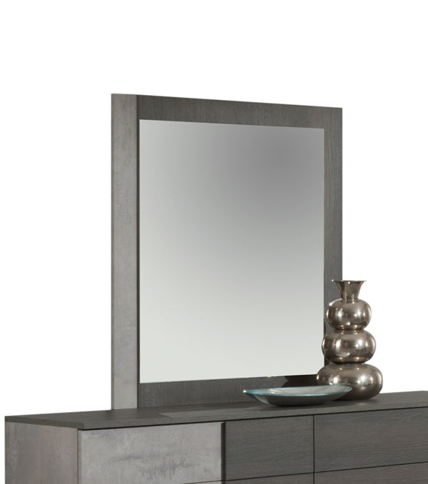 VIG Furniture Nova Domus Palermo Italian Modern Faux Concrete & Grey Mirror VGACPALERMO-MIR