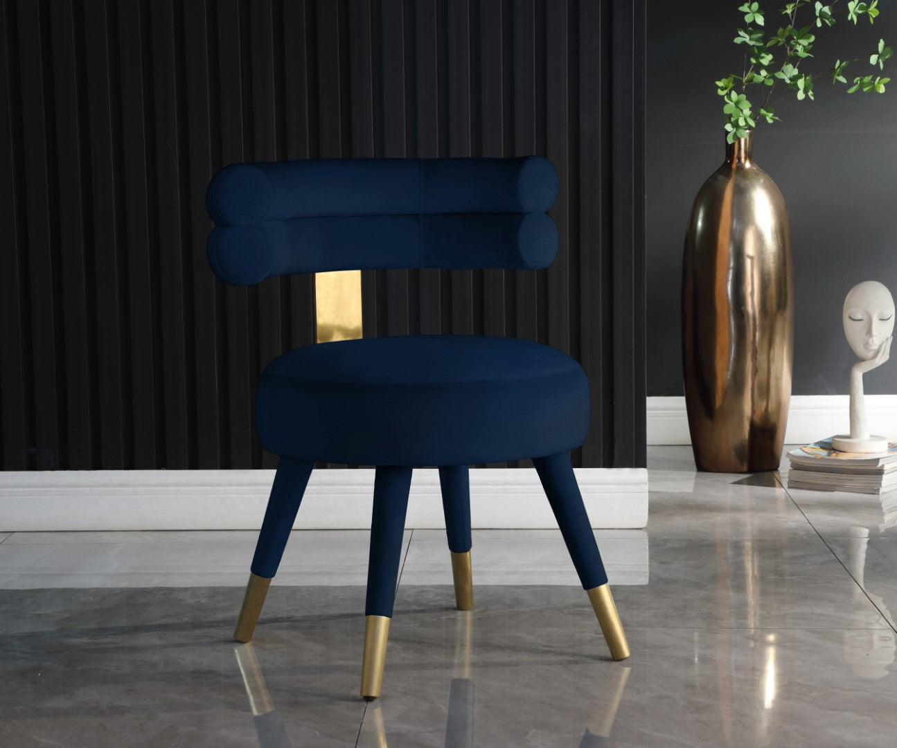 Fitzroy Velvet Dining Chair - Thumbnail 4