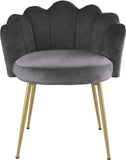 Claire Velvet / Engineered Wood / Steel / Foam Contemporary Grey Velvet Dining Chair - 24" W x 25" D x 30.5" H