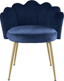 Claire Velvet / Engineered Wood / Steel / Foam Contemporary Navy Velvet Dining Chair - 24" W x 25" D x 30.5" H