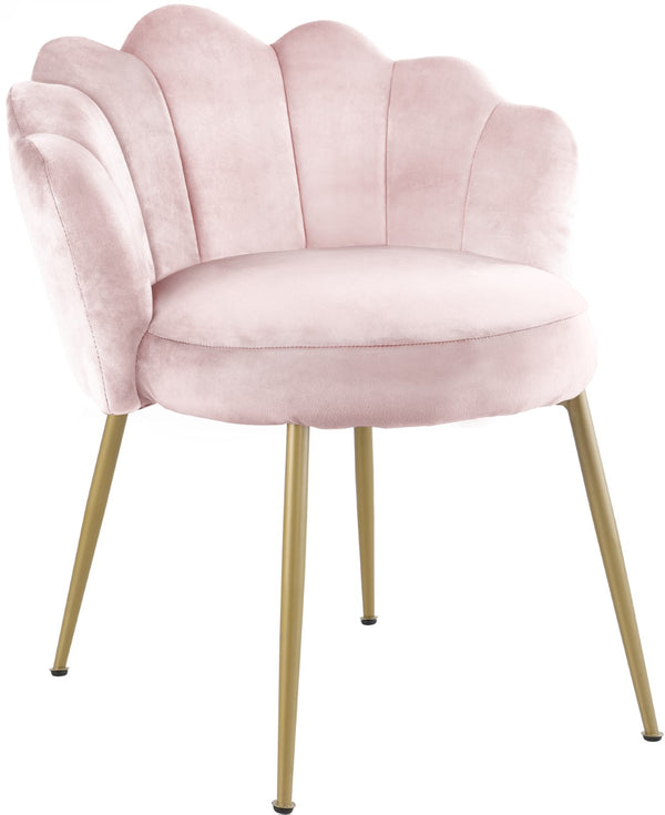 Claire Velvet / Engineered Wood / Steel / Foam Contemporary Pink Velvet Dining Chair - 24" W x 25" D x 30.5" H