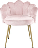 Claire Velvet / Engineered Wood / Steel / Foam Contemporary Pink Velvet Dining Chair - 24" W x 25" D x 30.5" H