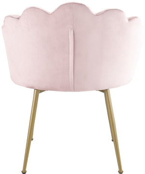 Claire Velvet / Engineered Wood / Steel / Foam Contemporary Pink Velvet Dining Chair - 24" W x 25" D x 30.5" H