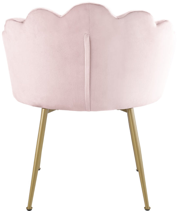 Claire Velvet / Engineered Wood / Steel / Foam Contemporary Pink Velvet Dining Chair - 24" W x 25" D x 30.5" H