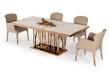 VIG Furniture Modrest Marston Modern White Marble & Rosegold Dining Table VGVCT8919-M