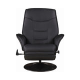 Traditional Swivel Recliner with Flared Arm