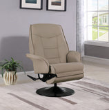Traditional Swivel Recliner with Flared Arm