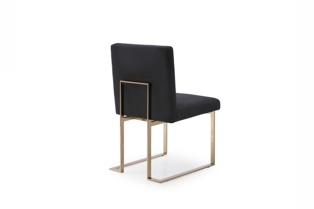 VIG Furniture Modrest Fowler - Modern Black Fabric Dining Chair (Set of 2) VGVC-B8866-BLK