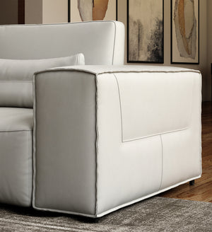 VIG Furniture Accenti Italia Enjoy - Italian Modern Light Grey Leather Left Facing Sectional Sofa VGDDENJOY-LTGRY