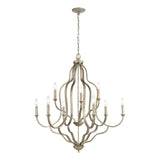 Lanesboro 34'' Wide 9-Light Chandelier - Dusted Silver