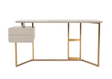 VIG Furniture Modrest Deegan Modern Grey & Bronze Desk VGWC26SZ007