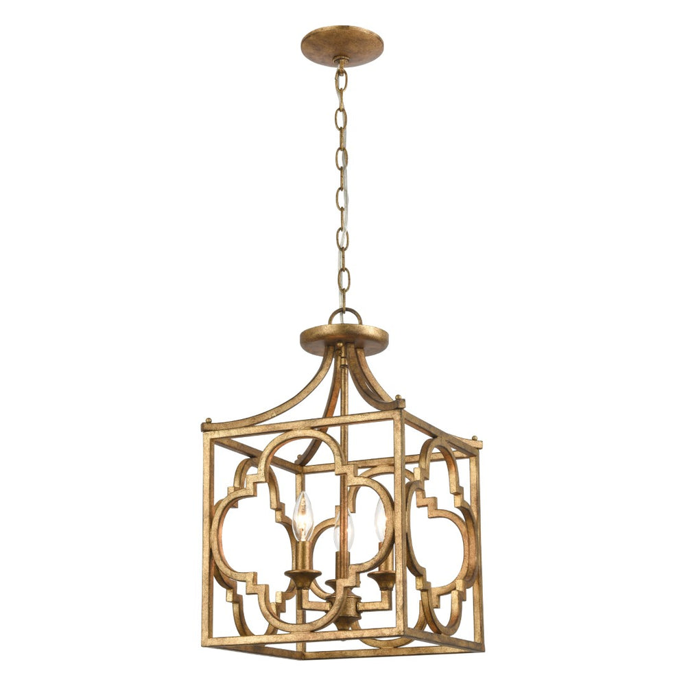 Wembley 13'' Wide 3-Light Chandelier - Antique Gold