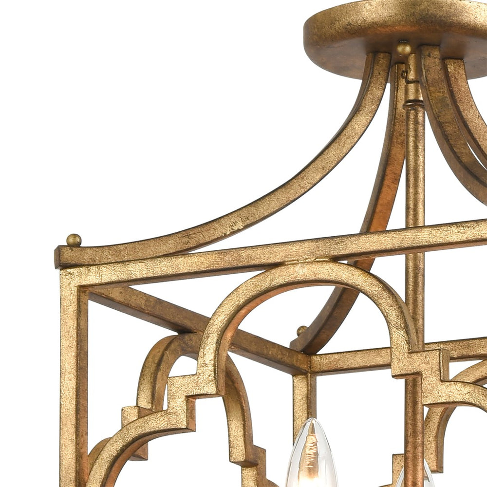 Wembley 13'' Wide 3-Light Chandelier - Antique Gold