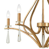 Katania 27'' Wide 5-Light Chandelier - Antique Gold