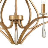 Katania 27'' Wide 5-Light Chandelier - Antique Gold