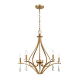 Katania 27'' Wide 5-Light Chandelier - Antique Gold