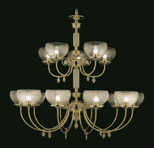 15-Light Polished Brass Chancery Foyer Chandelier