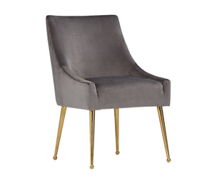 VIG Furniture Modrest Castana Modern Grey Velvet & Gold Dining Chair (Set of 2) VGRH-RHS-DC-101-GRY
