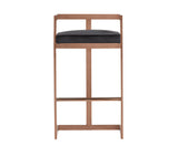 VIG Furniture Modrest Halifax Modern Black Velvet & Rosegold Bar Stool VGRH-RHS-DC-212-BLK