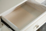 Traditional Square -drawer End Table with Lower Shelf Buttermilk