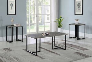 Hartsook Modern 3-Piece Table Set in Weathered Grey and Black - Stylish for Compact Spaces!