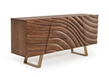 VIG Furniture Modrest Finley Modern Walnut & Gold Buffet VGCSSB-16050-GLD