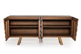 VIG Furniture Modrest Finley Modern Walnut & Gold Buffet VGCSSB-16050-GLD