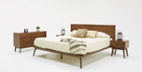 VIG Furniture Modrest Carmen Mid-Century Modern Walnut Bed VGMABR-79-BED