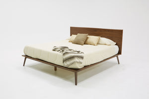 VIG Furniture Modrest Carmen Mid-Century Modern Walnut Bed VGMABR-79-BED