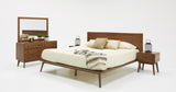 VIG Furniture Modrest Carmen Mid-Century Modern Walnut Bed VGMABR-79-BED