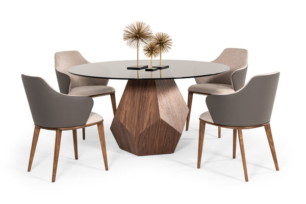 VIG Furniture Modrest Rackham Modern Walnut Round Dining Table VGBBMI1501