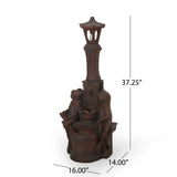 Noble House Los Sapos Fountain, Rustic Multi-Brown