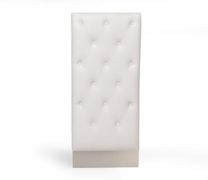 VIG Furniture Modrest Kilson Modern White Leatherette & Stainless Steel Dining Chair (Set of 2) VGVCB1819-WHT